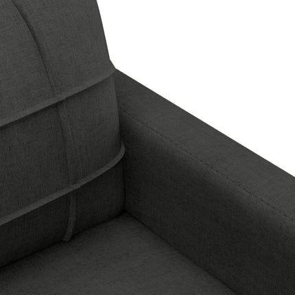 sofasæt 4 dele med hynder stof sort