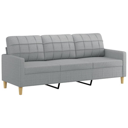 sofasæt 4 dele med puder stof lysegrå