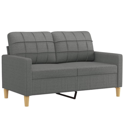 sofasæt 4 dele med puder stof mørkegrå