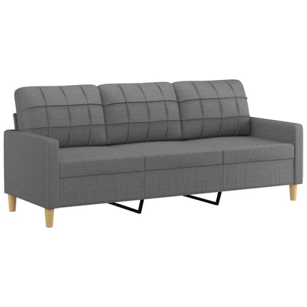 sofasæt 4 dele med puder stof mørkegrå