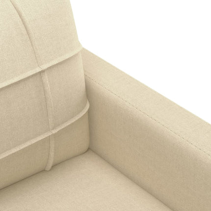 sofasæt 4 dele med puder stof cremefarvet