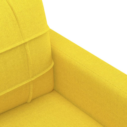 sofasæt 4 dele med puder stof lysegul