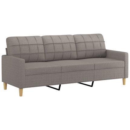 sofasæt 4 dele med puder stof gråbrun