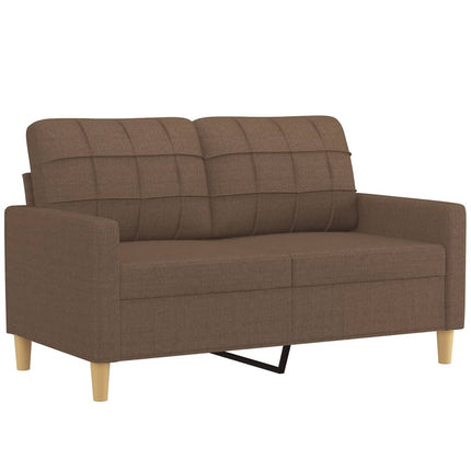 sofasæt 2 dele med puder stof brun