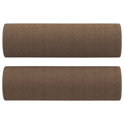 sofasæt 2 dele med puder stof brun