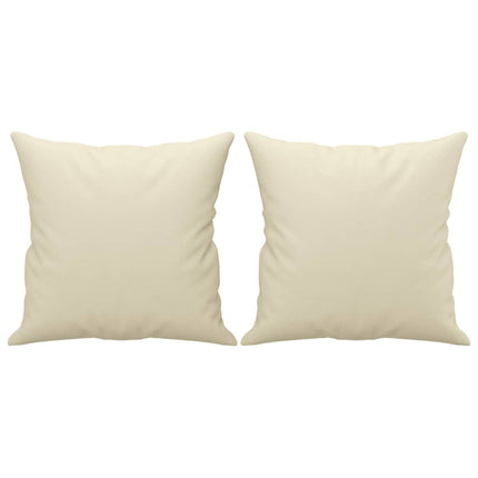 sofasæt 4 dele med puder kunstlæder cremefarvet