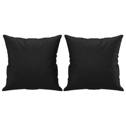 sofasæt 3 dele med puder kunstlæder sort