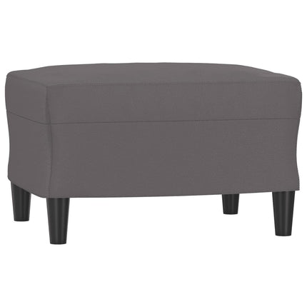 sofasæt 3 dele med hynder kunstlæder grå
