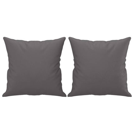 sofasæt 3 dele med puder kunstlæder grå