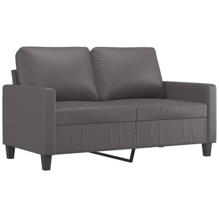 sofasæt 4 dele med hynder kunstlæder grå