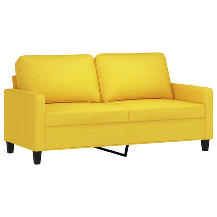 sofasæt 3 dele med hynder stof lysegul