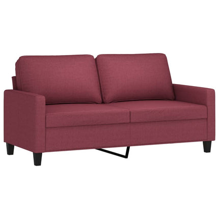 sofasæt 2 dele med hynder stof vinrød