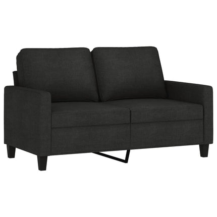 sofasæt 3 dele med hynder stof sort