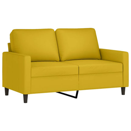 sofasæt 3 dele med hynder velour gul