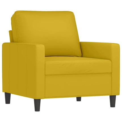 sofasæt 4 dele med hynder velour gul