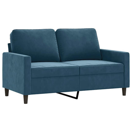 sofasæt 4 dele med hynder velour blå