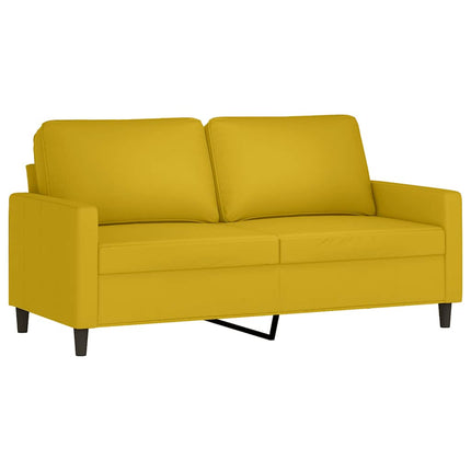 sofasæt 2 dele med hynder velour gul