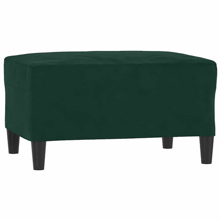 sofasæt 3 dele med hynder velour mørkegrøn