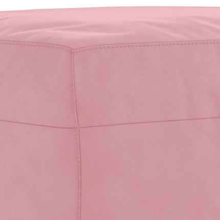 sofasæt 3 dele med hynder velour lyserød