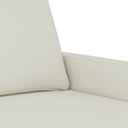 sofasæt 3 dele med hynder velour cremefarvet