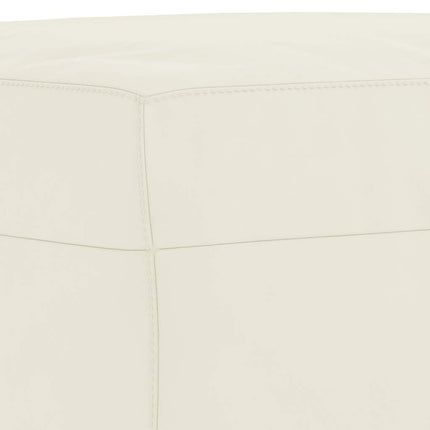 sofasæt 3 dele med hynder velour cremefarvet