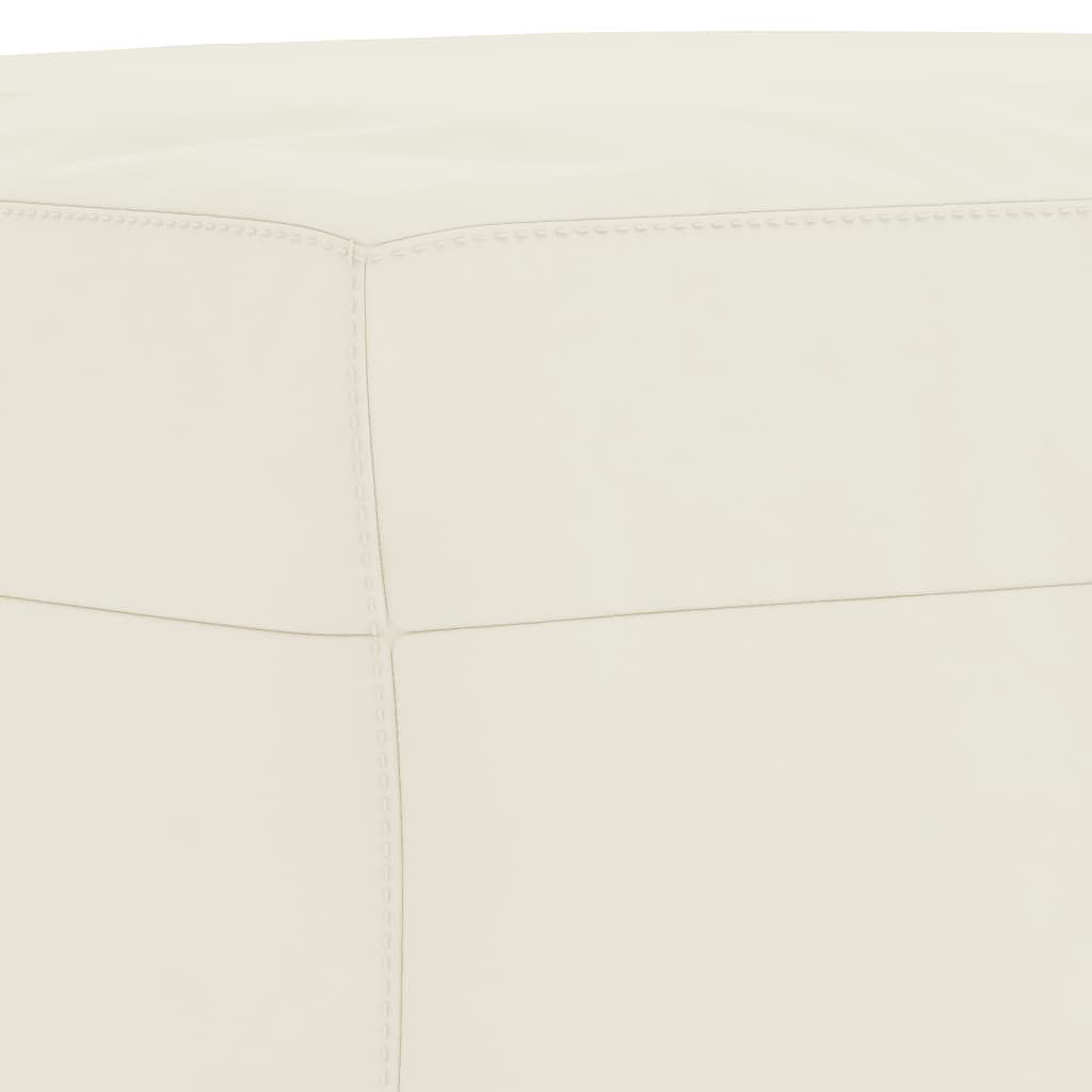 sofasæt 3 dele med hynder velour cremefarvet