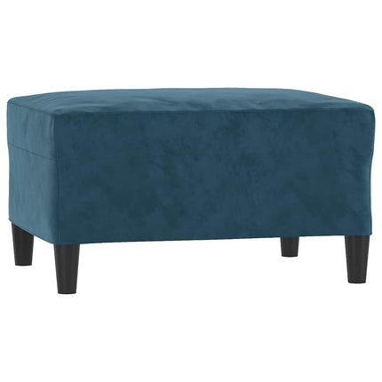 sofasæt 3 dele med hynder velour blå