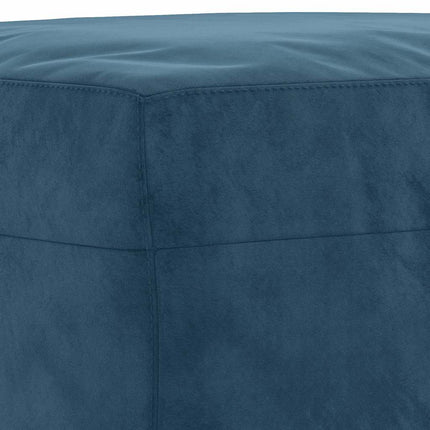 sofasæt 3 dele med hynder velour blå