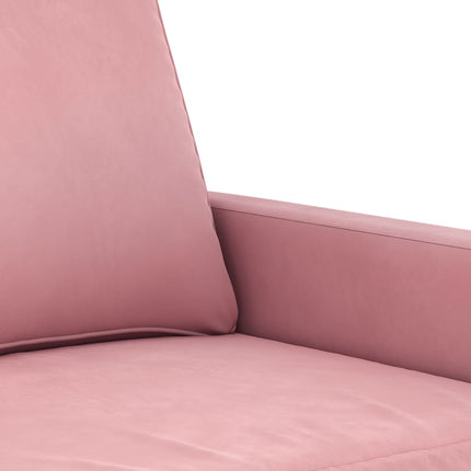 sofasæt 2 dele med hynder velour lyserød