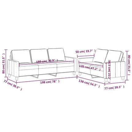 sofasæt 2 dele med hynder velour blå