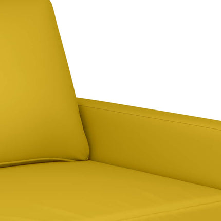 sofasæt 3 dele med hynder velour gul