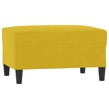 sofasæt 3 dele med hynder velour gul
