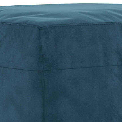 sofasæt 3 dele med hynder velour blå