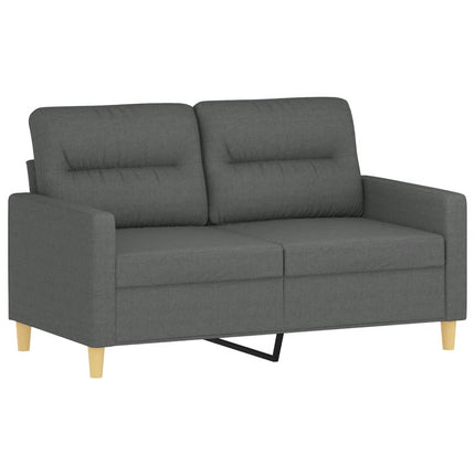 sofasæt 4 dele med hynder stof mørkegrå