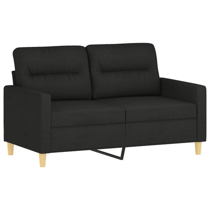 sofasæt 4 dele med hynder stof sort