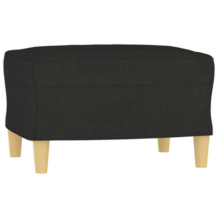 sofasæt 4 dele med hynder stof sort