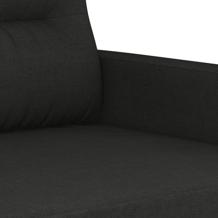 sofasæt 4 dele med hynder stof sort