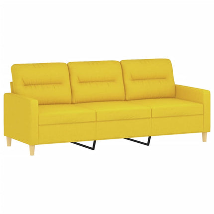 sofasæt 4 dele med hynder stof lysegul