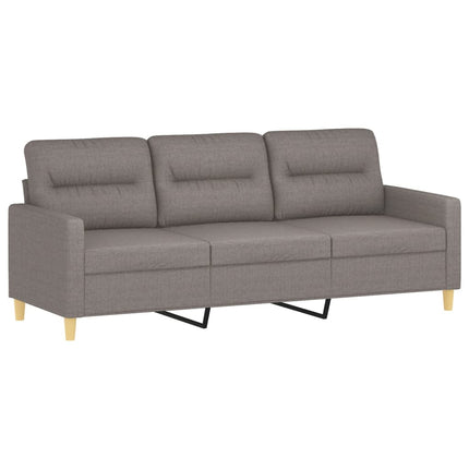 sofasæt 3 dele med puder stof gråbrun