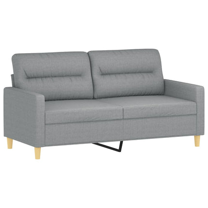 sofasæt 3 dele med hynder stof lysegrå
