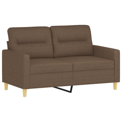 sofasæt 2 dele med puder stof brun