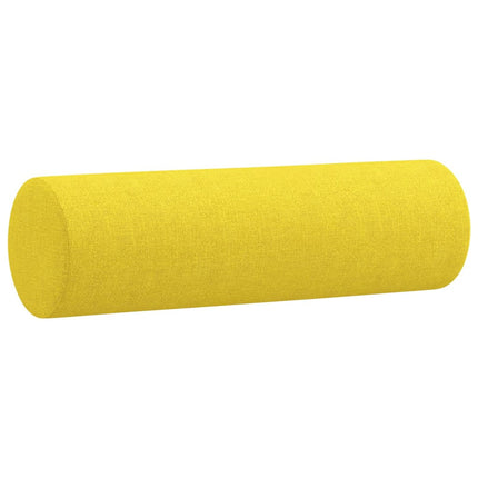sofasæt 2 dele med puder stof lysegul