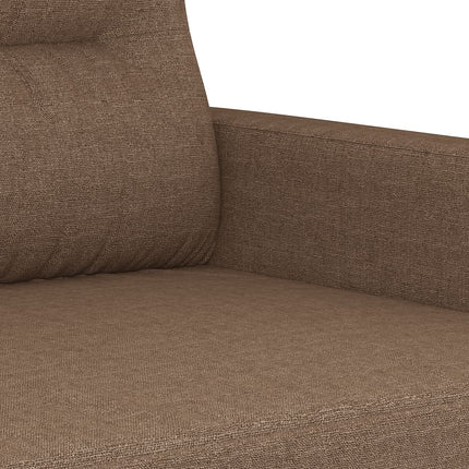 sofasæt 3 dele med puder stof brun