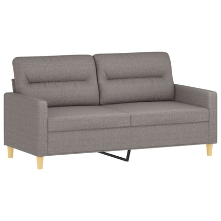 sofasæt 3 dele med puder stof gråbrun