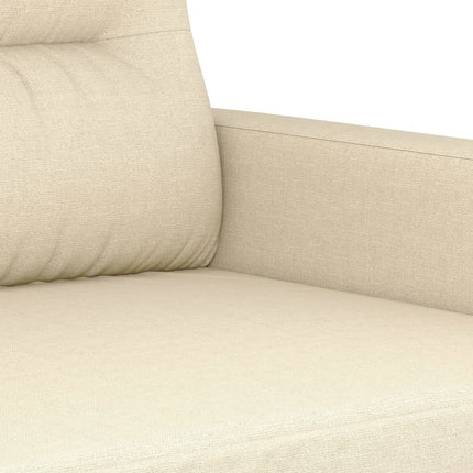 sofasæt 2 dele med puder stof cremefarvet