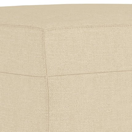 sofasæt 3 dele med puder stof cremefarvet