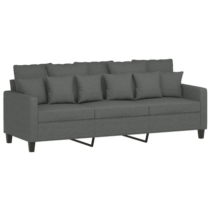 sofasæt 4 dele med puder stof mørkegrå