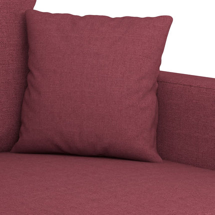 sofasæt 4 dele med puder stof vinrød