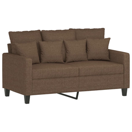 sofasæt 3 dele med hynder stof brun