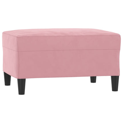 sofasæt 4 dele med hynder velour lyserød